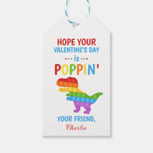 Pop it friend valentine class exchange  gift tags