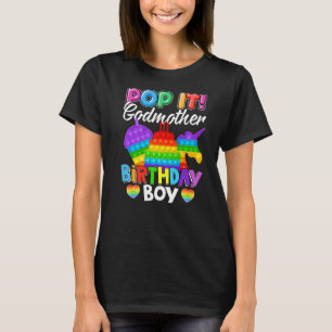 Pop It Godmother Birthday Boy Fidget Kid Matching T-Shirt