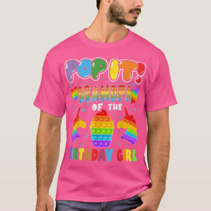 Pop It Grandpa of the Birthday Girl Kids Family Ma T-Shirt