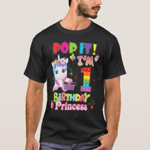 Pop It I M 1 Years Old 1st Birthday Fidget Toy Kid T-Shirt