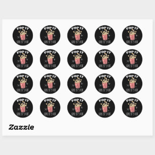Pop it like it's Hot Popcorn Classic Round Sticker