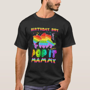 Pop It Mammy Of The Birthday Boy Pop It Shark Dino T-Shirt