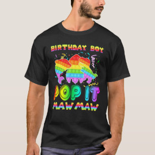 Pop It Mawmaw Of The Birthday Boy Pop It Shark Din T-Shirt