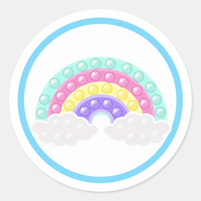 Pop it party cake  classic round sticker (Front)