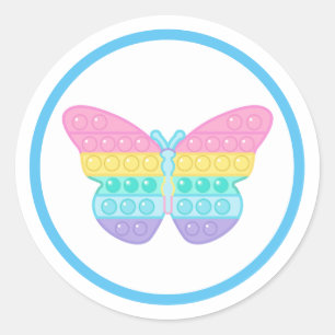 Pop it party cake  classic round sticker