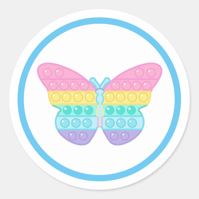 Pop it party cake  classic round sticker (Front)