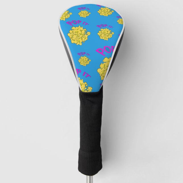 Pop it Popcorn Golf Head cover Pattern Design  (Front)