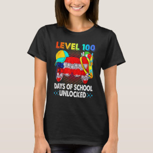 Pop It Poppin Level 100 Days Of School Unlocked T-Shirt