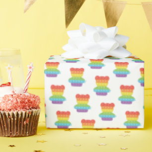 Pop It!   Rainbow Birthday Wrapping Paper