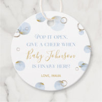 Pop it When She Pops Favour Tag, Champagne Tag
