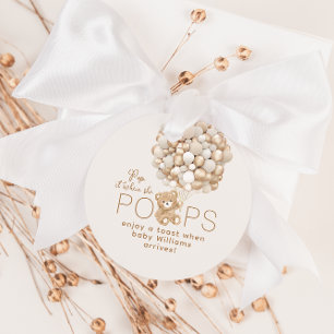 Pop it When She Pops Gender Neutral Baby Shower Favour Tags