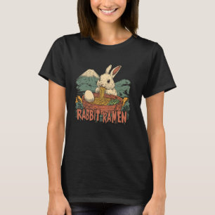 Pop Japanese Art Mt. Fuji Sunset Noodles Rabbit Ki T-Shirt