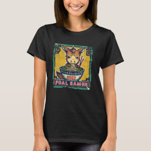 Pop Japanese Art Noodle Lover Cute Donkey Foal Ram T-Shirt