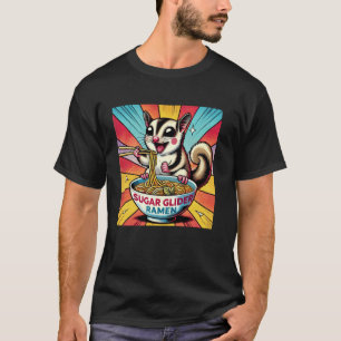 Pop Japanese Art Noodles Wildlife Sugar Glider Ram T-Shirt