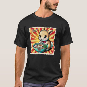 Pop Japanese Art Postage Stamp Cute Leveret Hare R T-Shirt