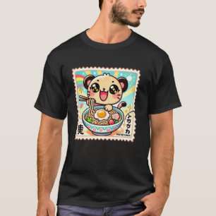 Pop Japanese Art Postage Stamp Noodles Cheetah Ram T-Shirt