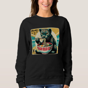 Pop Japanese Art Postage Stamp Noodles Panther Ram Sweatshirt