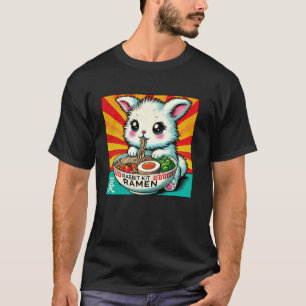 Pop Japanese Art Postage Stamp Noodles Rabbit Kit  T-Shirt