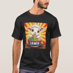 Pop Japanese Art Sunset Noodles Cute Lamb Sheep Ra T-Shirt
