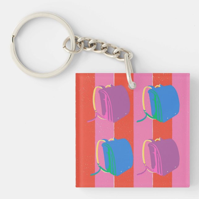 Pop Japanese School Bag Key Ring (Front)