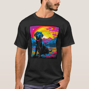 Pop Labrador Retriever Dog in Mountains T-Shirt