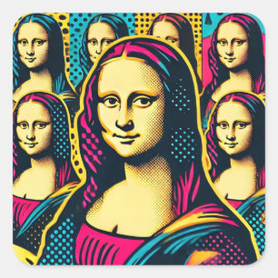 Pop Lisa  Square Sticker