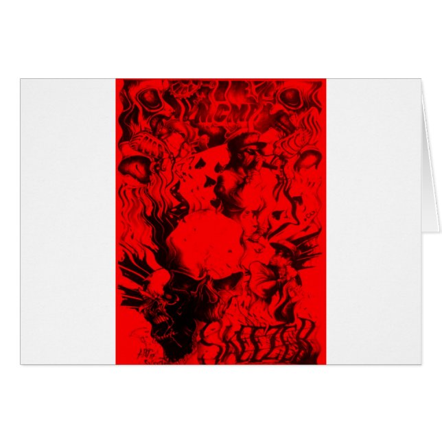 Pop Musician Portraits in Vibrant Red Colours Art  (Front Horizontal)