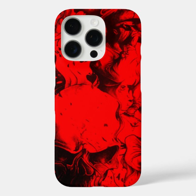 Pop Musician Portraits in Vibrant Red Colours Art  Case-Mate iPhone Case (Back)