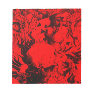 Pop Musician Portraits in Vibrant Red Colours Art Notepad