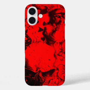 Pop Musician Portraits Vibrant Crimson & Gold Ab iPhone 16 Plus Case