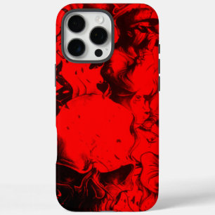 Pop Musician Portraits   Vibrant Crimson & Gold Ab iPhone 16 Pro Max Case