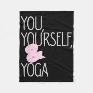 Pop Of Color And Yoga Fun Fleece Blanket