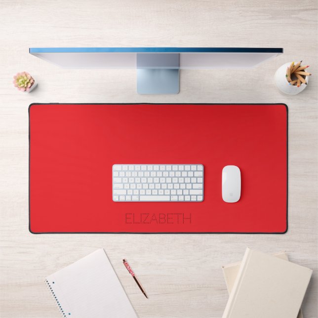 Pop of Red Personalised Desk Mat (Office 1)
