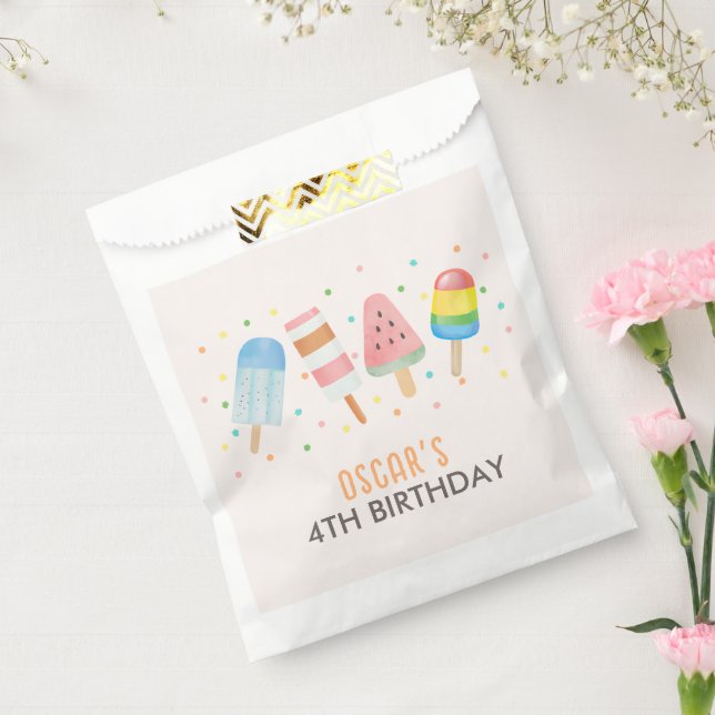Pop on Over and Chill Ice-cream Kids Birthday Favour Bags (Sealed)