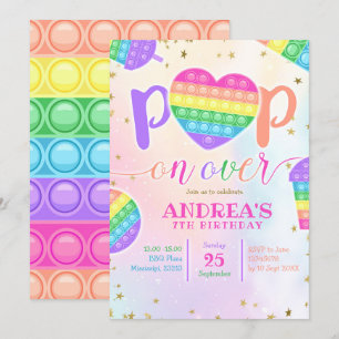 Pop on Over Birthday Party Invitation