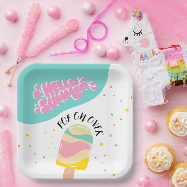 Pop On Over Birthday Party Paper Plate (Party)
