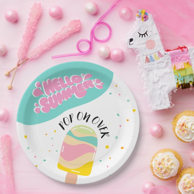 Pop On Over Birthday Party Paper Plate (Party)