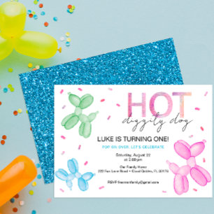 Pop On Over Colourful Birthday Party Invitation