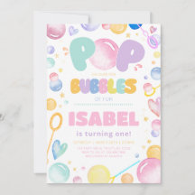 Pop on Over for Bubbles Birthday