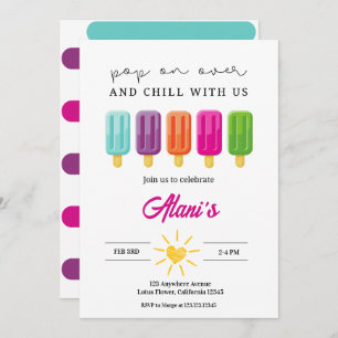 Pop On Over  Invitation