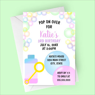 Pop On Over Kids Birthday Party Invitation