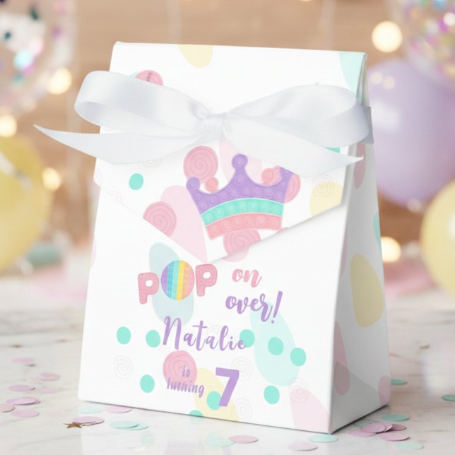 Pop on over! Pastel pop it birthday kid Favour Box (Creator Uploaded)