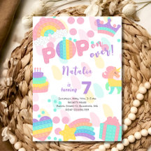 Pop on over! Pastel pop it birthday kid