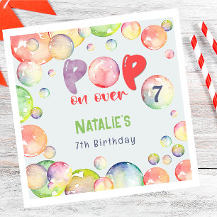 Pop on over! Soap bubbles birthday kid Napkin