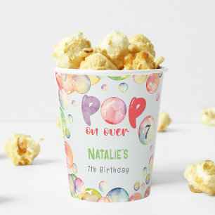Pop on over! Soap bubbles birthday kid Paper Cups