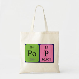 Pop periodic table name tote bag