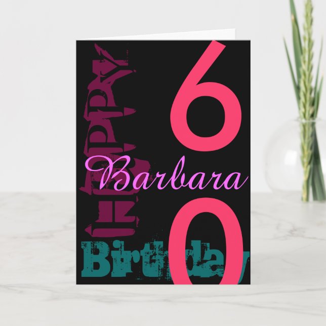 Pop Personalised 60th Birthday Greeting Card (Front)