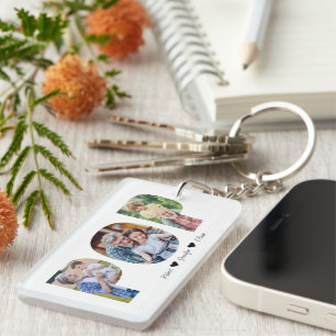 Pop Photo Collage   Grandpa Father's Day Gift Key Ring