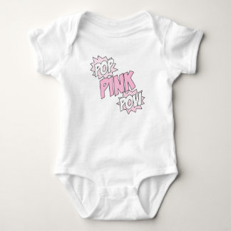 Pop Pink Pow - Baby Jersey Bodysuit (White)