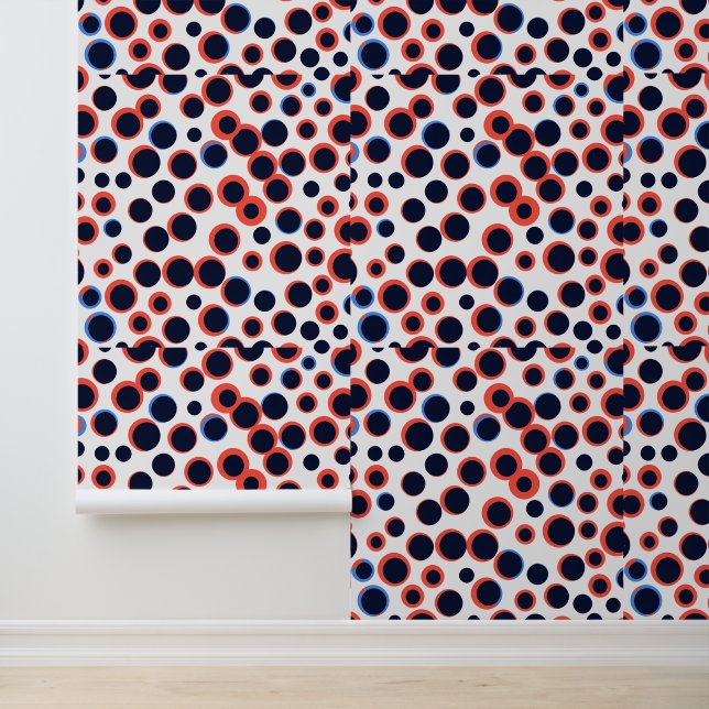 Pop Polka: Retro-Modern Dot Fusion Pattern Wallpaper (Application)